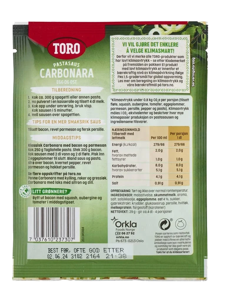 Carbonara pastasaus