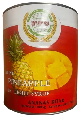 Pineapple Pieces In Syrup Ananas 3kg