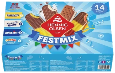Festmix Ass.Iskrem 14stk Hennig-Olsen