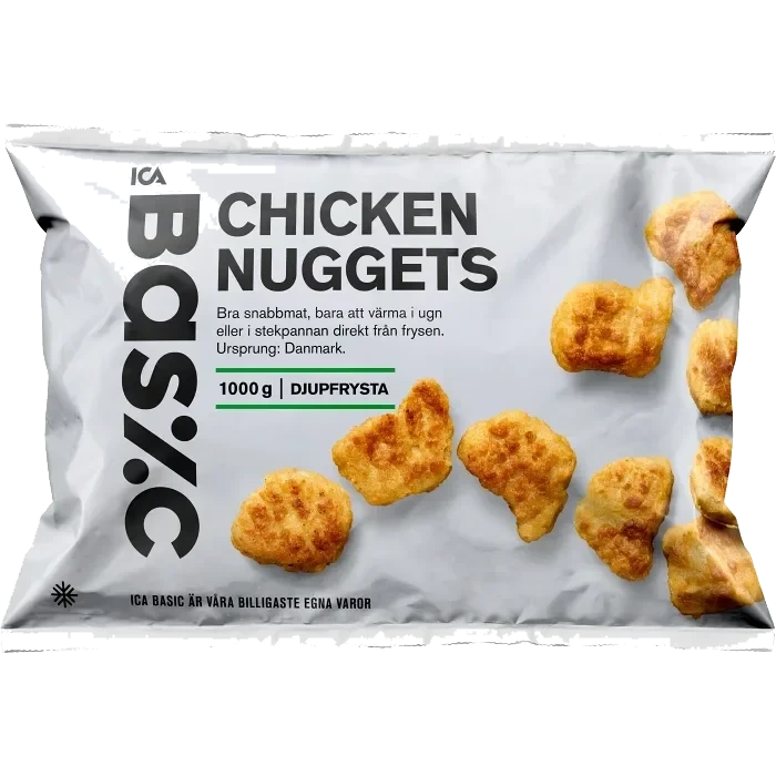 Chicken nuggets Fryst 1kg ICA Basic