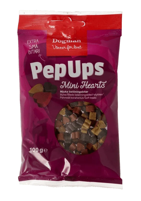 Pep Ups Mini Hearts 100g