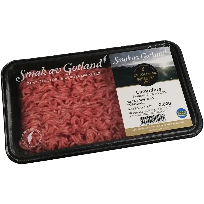 Lammfärs Färsk 15% 500g Smak av Gotland