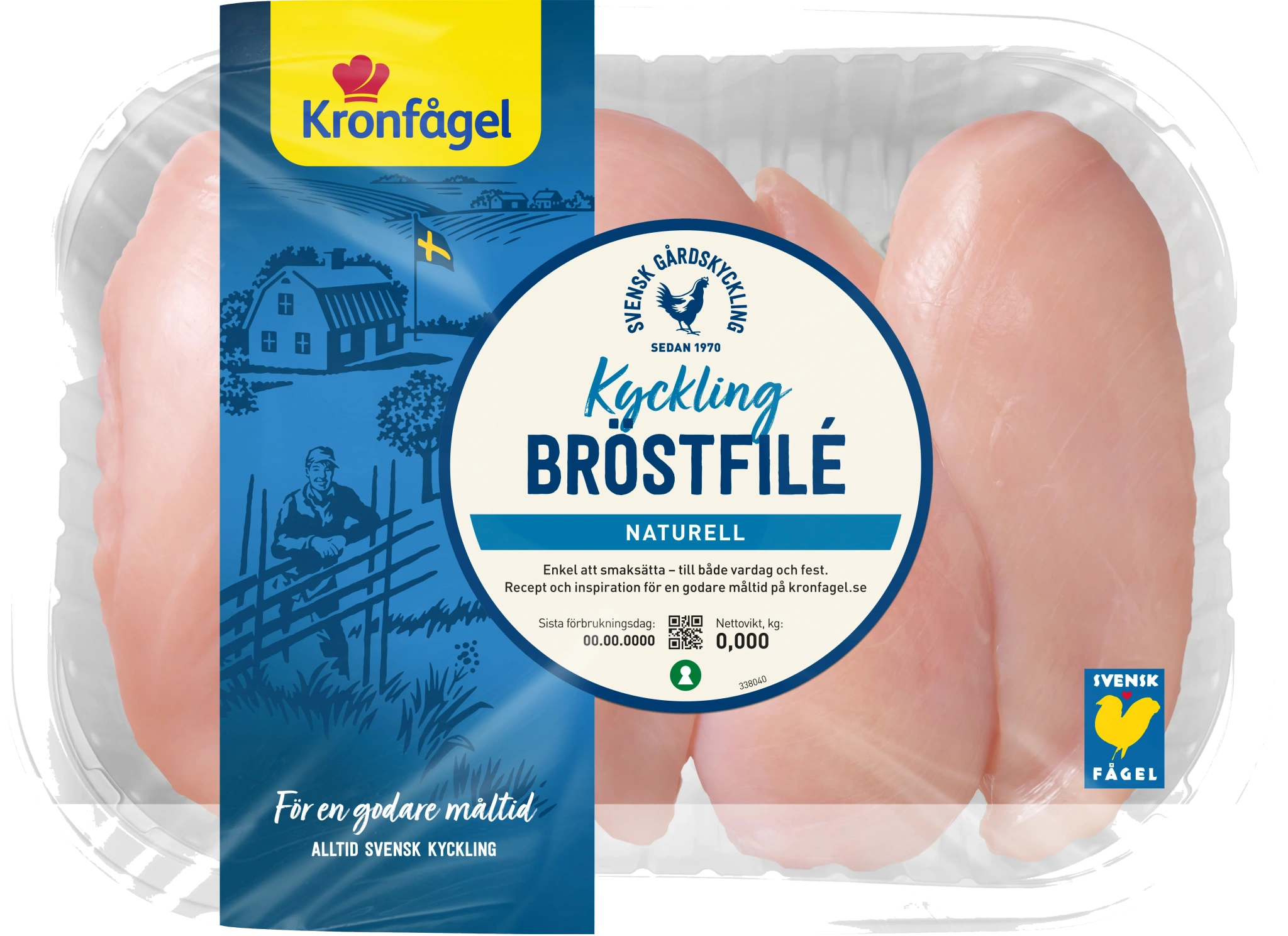 Kycklingfilé Färsk ca 925g Kronfågel