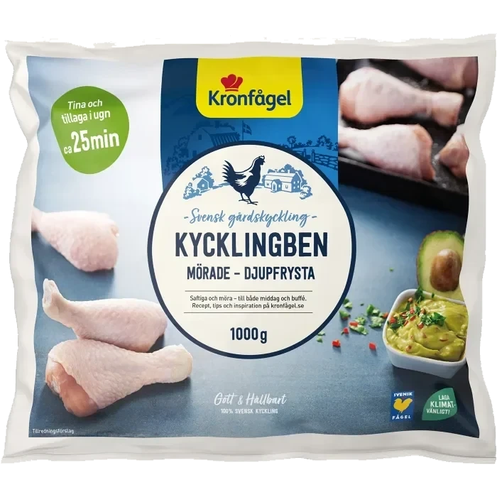 Kycklingben Fryst 1kg Kronfågel