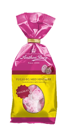 Anthon Berg Marsipanegg m. Bringebær 124g