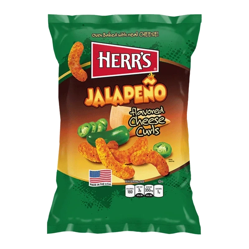Herr's Jalapeno Poppers Cheese Curls 170g