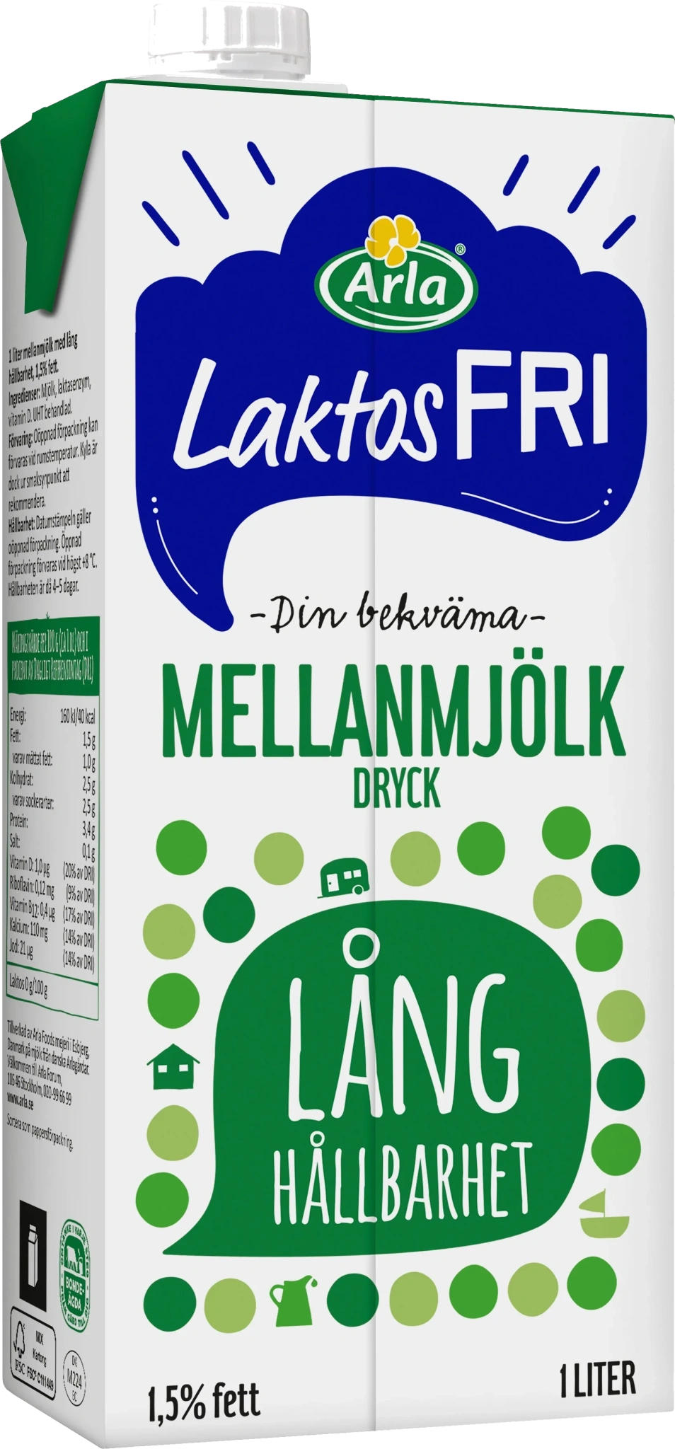LF m mjölkdr m lång hållbarhet 1.5% 1 liter
