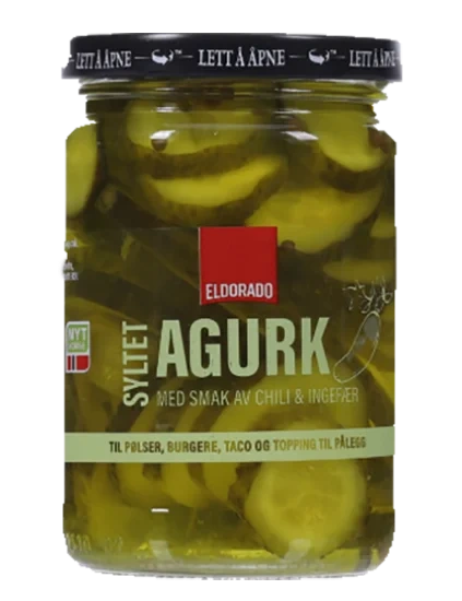 Syltet Agurk Chili & Ingefær 380g
