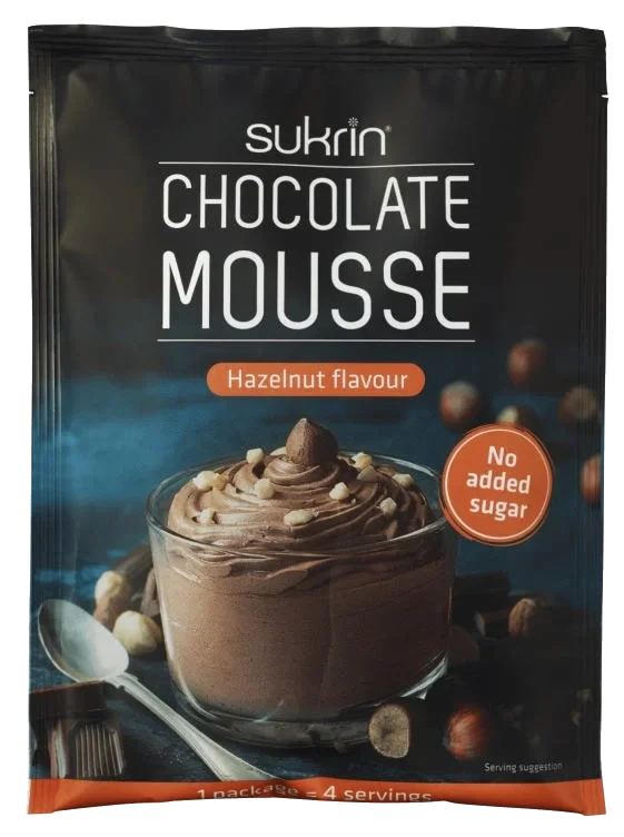 Sjokolademousse Hasselnøtt u/Sukker 83g Sukrin