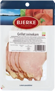 Grillet Svinekam 80g