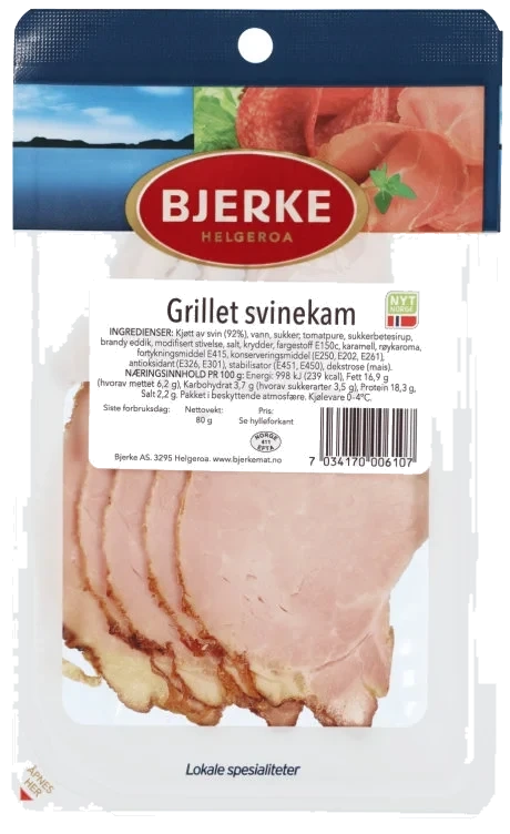 Grillet Svinekam 80g