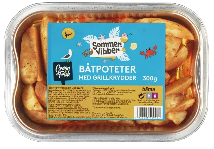 Båtpoteter m/Grillkrydder 300g Sommervibber