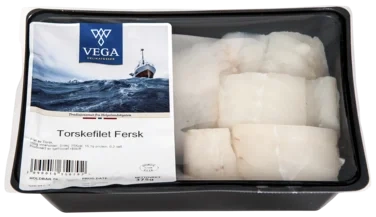 Torskefilet u/Skinn Fersk 375g i Map