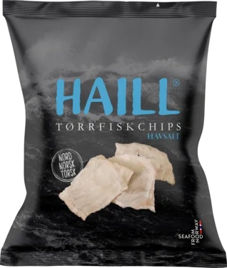 Haill Tørrfisk Chips Havsalt og Olivenolje 30g
