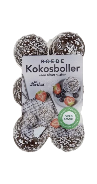 Kokosboller u/Sukker 6stk Berthas