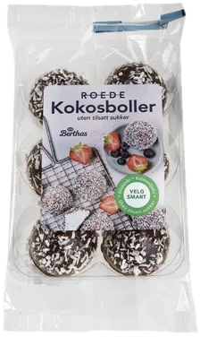 Kokosboller u/Sukker 6pk Berthas