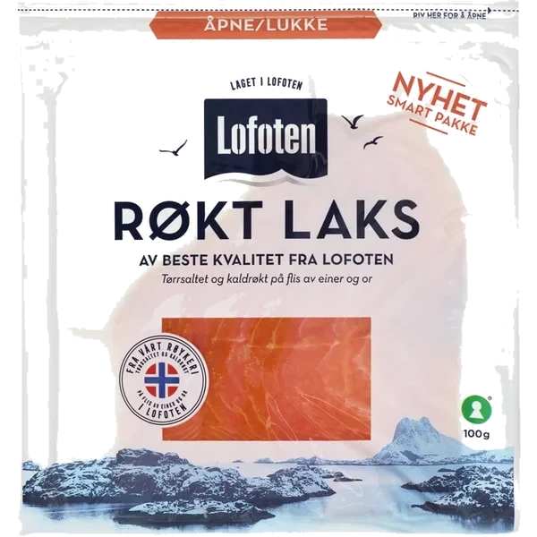 Laks Røkt Skivet 100g Lofoten
