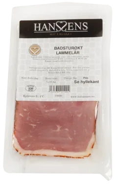 Badsturøkt Lammelår 100g Hanssens