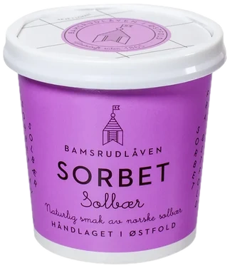 Solbærsorbet 150ml Bamsrudlåven Gårdsis