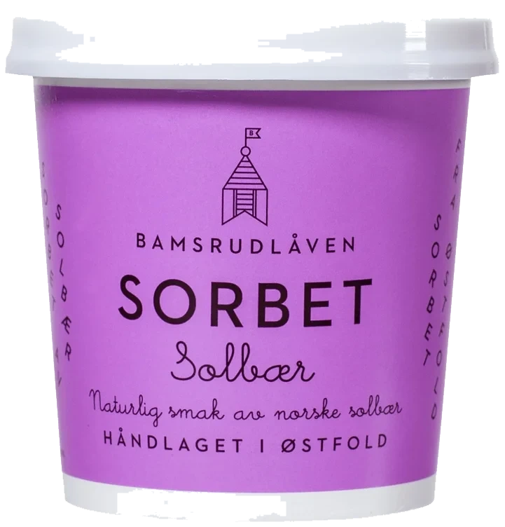 Solbærsorbet 150ml Bamsrudlåven Gårdsis
