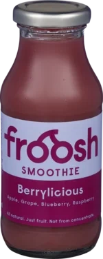 Froosh Berrylicious Smoothie 250ml, Eple, drue, blåbær, bringebær