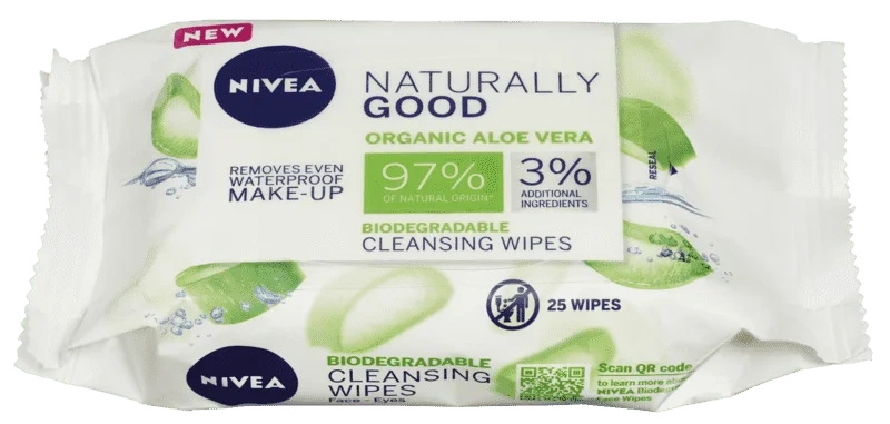 Nivea 3in1 Aloe Vera Cleansing Wipes,25stk