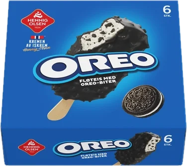 Oreo Fløteis 6stk Hennig-Olsen Is