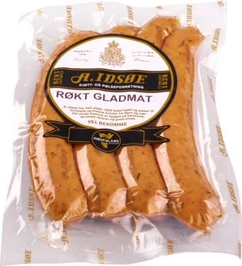 Idsøe Gladmatpølse Røkt 260g (4 X 65gr)