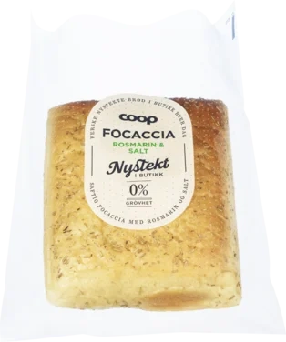 Coop Focaccia Bs Rosmarin Salt 400g