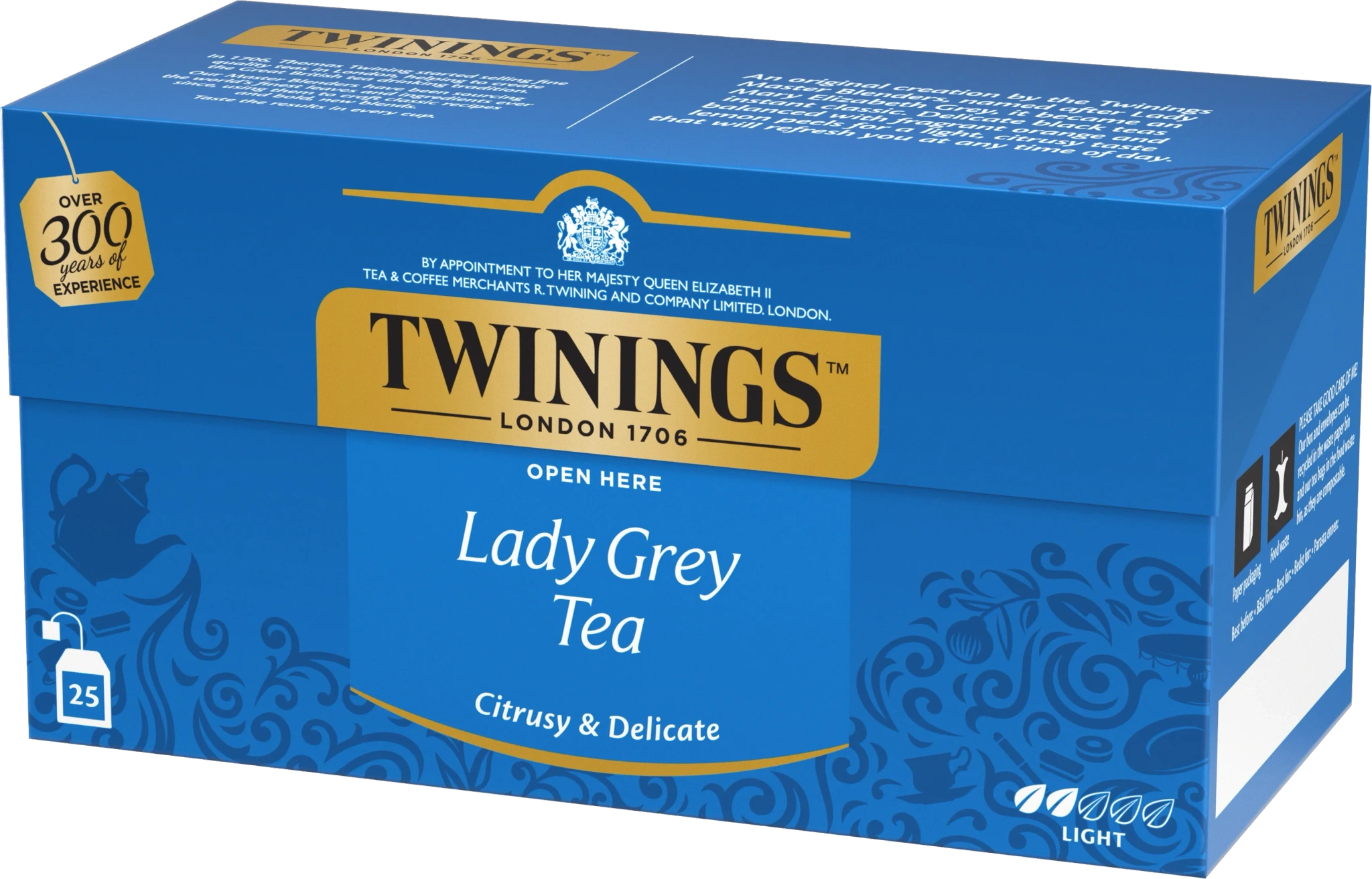 Svart te Lady Grey 25-pack