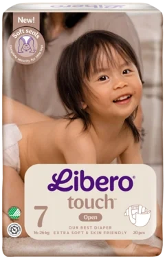 Libero Touch 7 Åpen Bleie, 16–26 Kg, 20 Stk