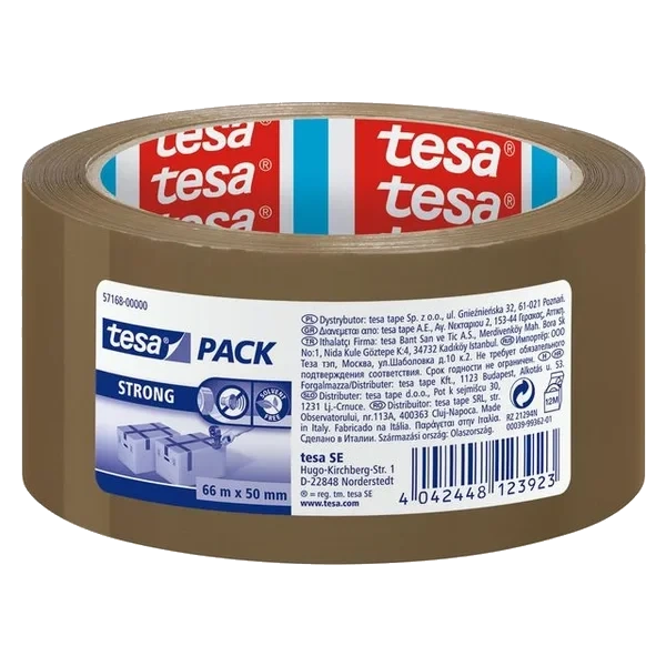 Emballasjetape Tesa Strong 50mmx66m Brun 6stk