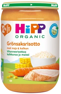Hipp Grønnsaksrisotto Kalkun 12m 220g
