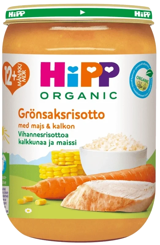 Hipp Grønnsaksrisotto Kalkun 12m 220g