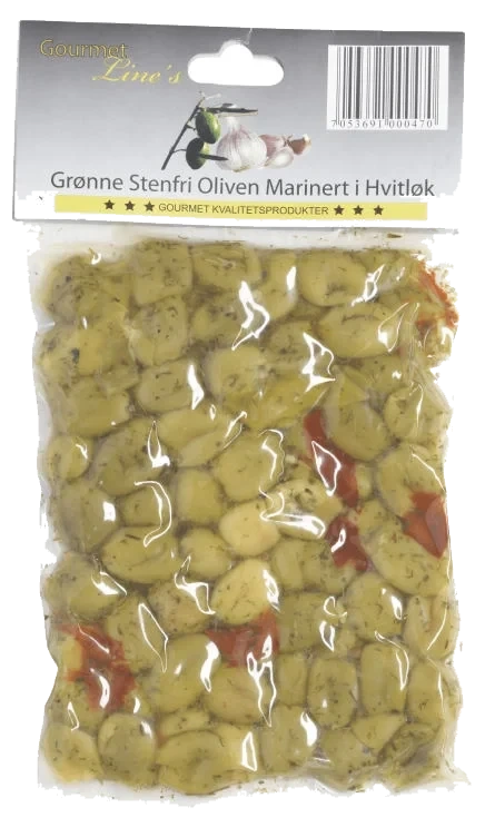 Oliven Grønn u/Sten m/Sitron 250g Gourmet Line