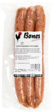 Lammepølse med Hvitløk 300g Bønes Gårdsmat