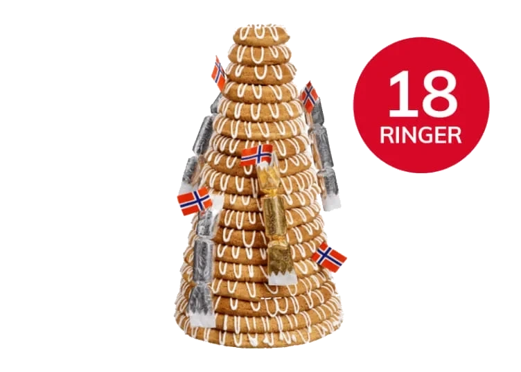 Kransekake 18 Ringer 1,05kg Meny