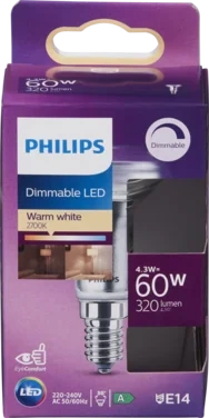 Led Reflektor R50 60w E14 Varmhvit 36d Dimbar Philips