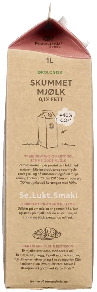 Økologisk skummetmjølk