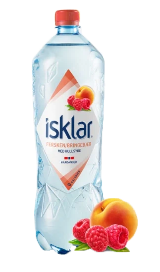 Isklar Fersken /Bringebær 1,5l
