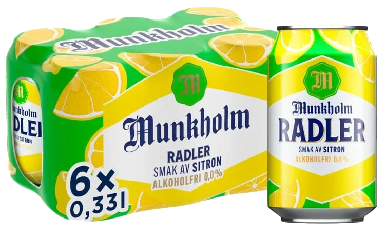 Munkholm Radler Sitron 0,33lx6 boks