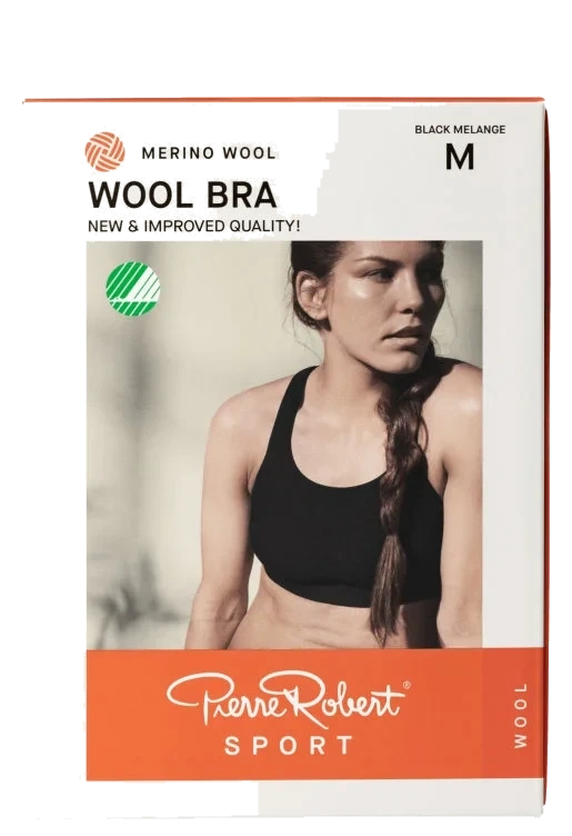 Sport Wool Bra Black Melange l