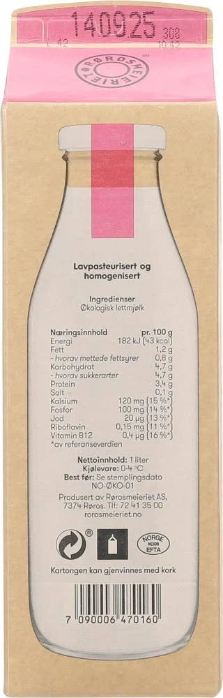 Økologisk lettmjølk