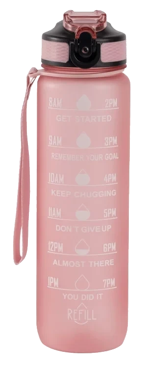 Drikkeflaske Light Pink 1000 ml Hollywood Motivational Bottle