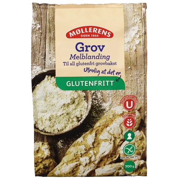Melblanding Grov Glutenfri 700g Møllerens