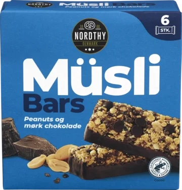 Nordthy Müsli Bars Peanuts & Mørk Chokolade 6-pack (blå) 150g