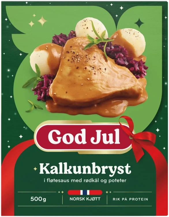 Kalkunbryst i Fløtesaus 500g Fjordland