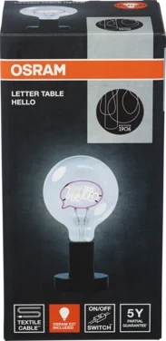 Bordlampe Letter Hello E27