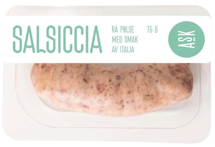 Salsiccia Rå Pølse 75g Singelpakket Ask