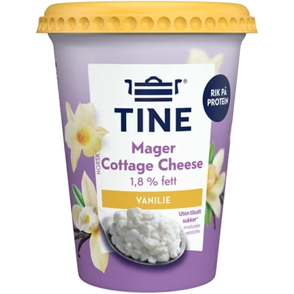 Tine Cottage Cheese Mager Vanilje Uten 400g